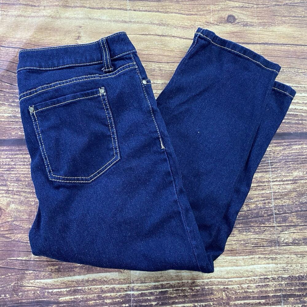 Fashion Bug Denim Jeans Drk Wash Ankle Pants light Weight Sz 12
